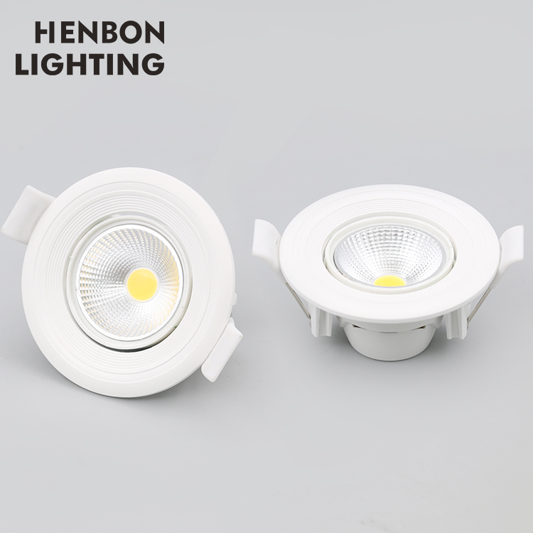 Henbon Wholesale Price Indoor Shop Home Recessed Aluminum SMD COB 3watt 7watt LED Spot Light