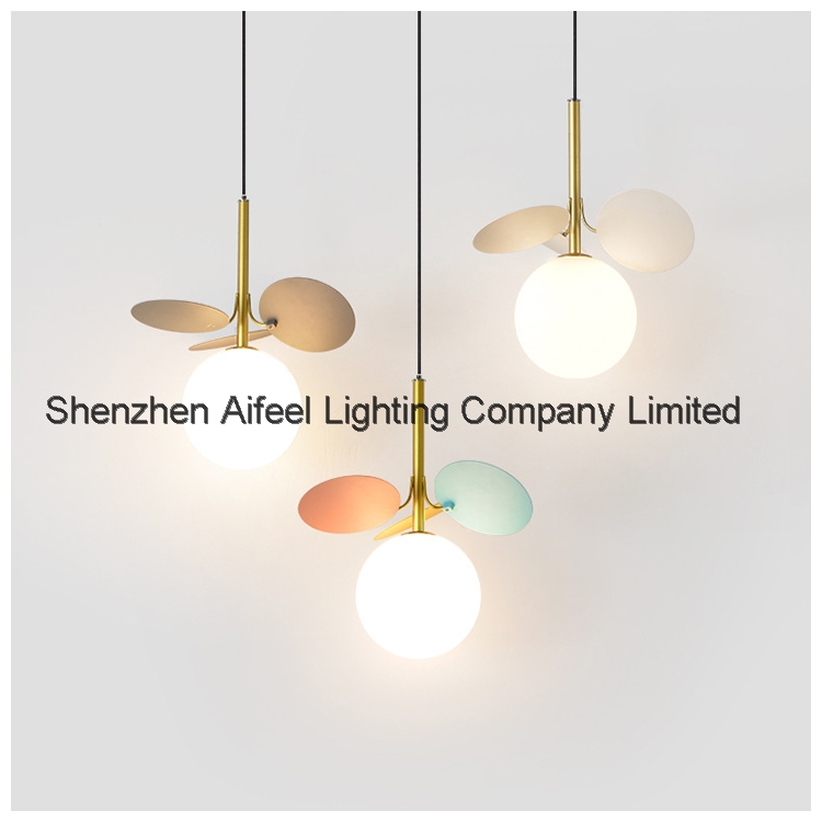 Modern white glass pendant lamp with LED G9 small multi-color pendant lights for kitchen