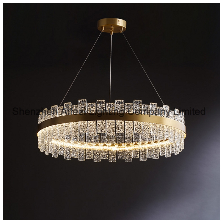 Light luxury glass LED chandelier pendant lights