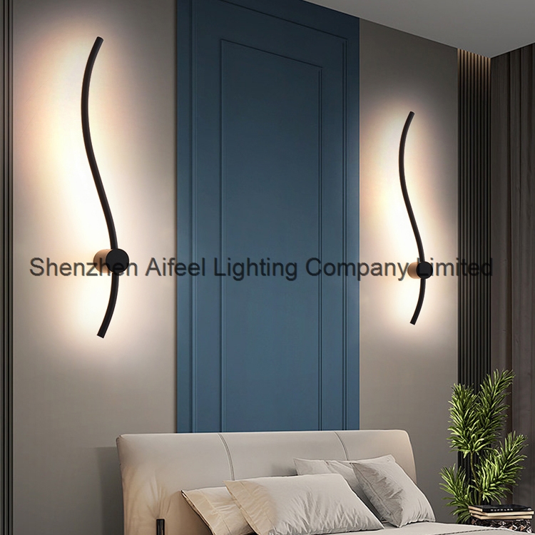 2023 Simple LED wall lights for home decoration curve wall lamps