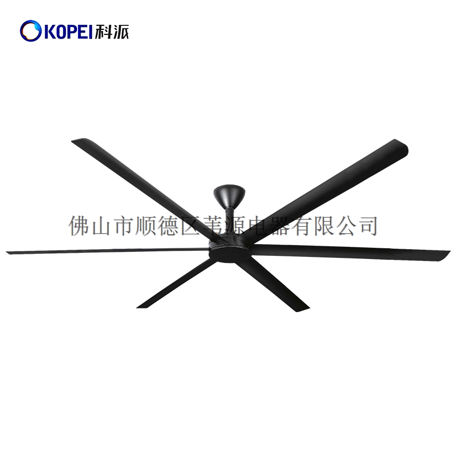 Industrial ceiling fan light high power 6 Aluminum blades DC fans with remote control and LED light