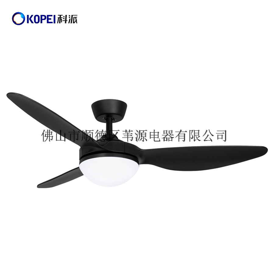 Best indoor 52 inch ceiling fan light 3 ABS blades DC fans with remote control and LED light