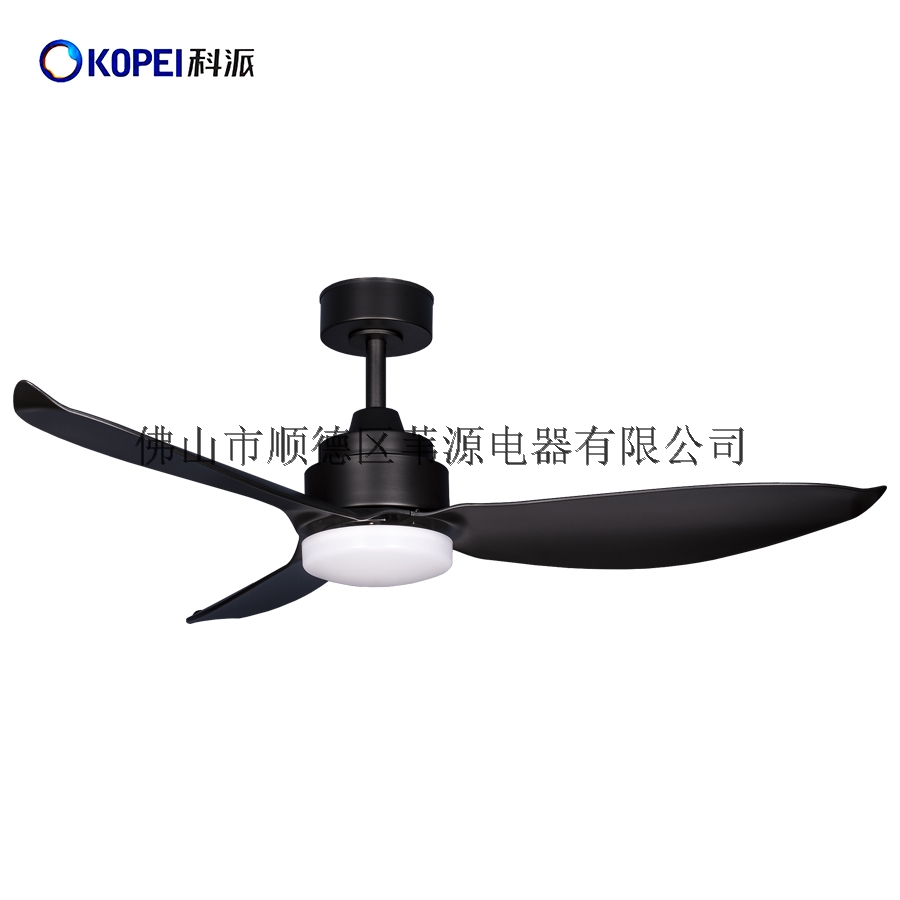 Modern LED ceiling fan light low noise 3 ABS blades DC fans with remote control and LED light