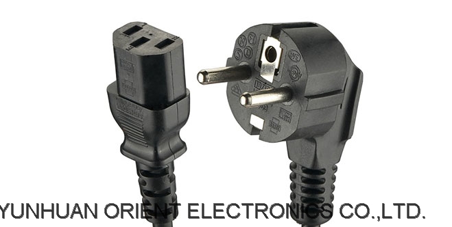 VDE Approval Euro 3 Prong Power cord To Iec C13 C5 C19 connector