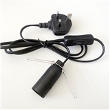 ASTA BSI Uk standard Salt Lamp Cord E14 Lamp Holder With 304 Switch