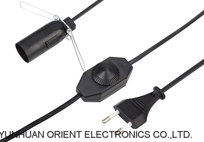 CE VDE Approval 1.5M Eu standard CEE 7 Plug Salt light Lamp Cord