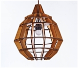 Wood Pendant lamp-Wood pendant lamp like pineapple shape