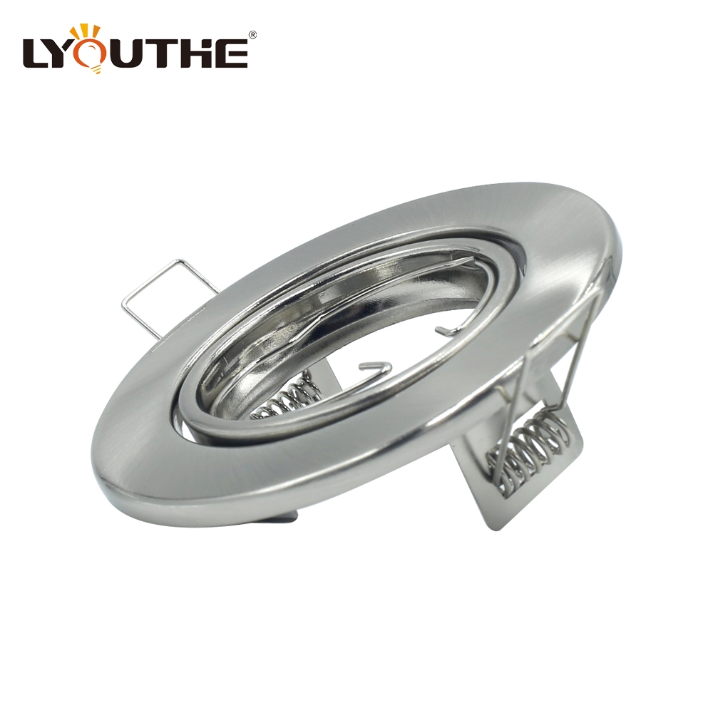 LYOUTHE GU10 MR16 recessed round adjustable angle steel downlights housing for indoor