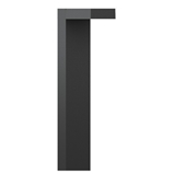 square extruded aluminum single head outdoor led bollard