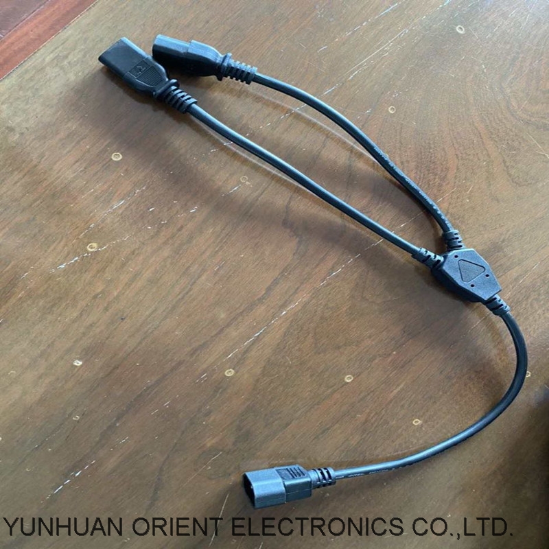 IEC C13 To Iec C14 Y Splitter Power Cable Extension Cord