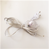 Eu 2 pin transparent power cord with dimmer switch