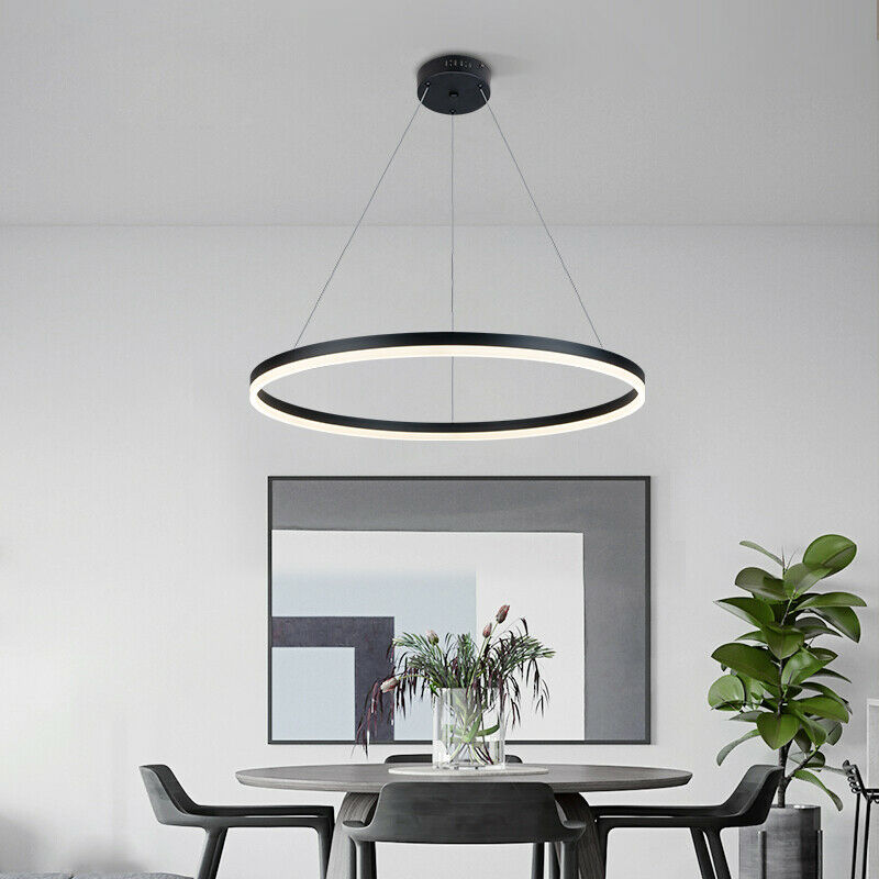 Modern Living Room Dining Room Circle Rings Acrylic Aluminum Body ring fixture LED Ceiling Lamp