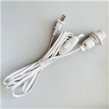 UL Approval 12ft US 2 pin plug with 304 switch E14 lamp holder