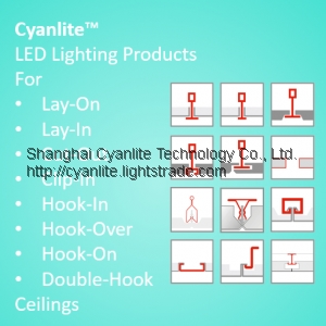 Cyanlite LED panel for different ceilings