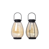 Portable Outdoor Garden Lights Waterproof LED Decorative Solar Hanging Glass Lamp