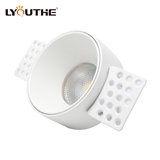 Led Hotel Pure Aluminium Fixed Lighting Fixture Halogen Trimless Recessed Downlight