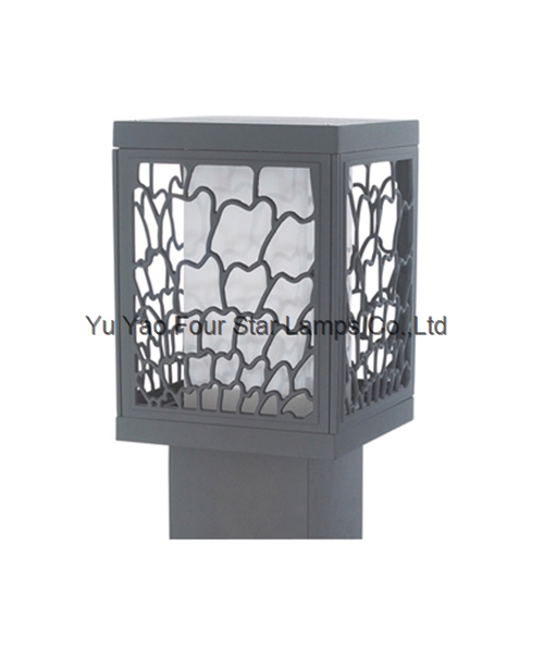Aluminum material gate pillar light CE certificate classical cheap outdoor garden gate standing ligh