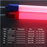IP65 t8 waterproof tube light red yellow rgb blue pink outdoor t8 led tube light