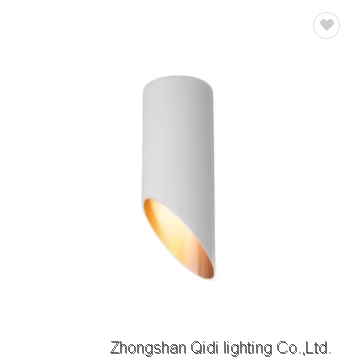 HOT-selling simple white GU10 aluminum bevel barrel shape LED spot light housing 150mm