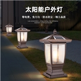 New Chinese style solar column head lamp Outdoor residential area Waterproof landscape lamp Column l