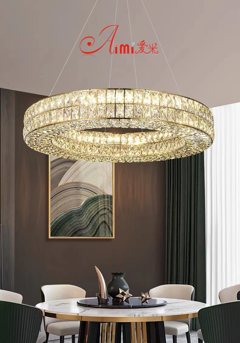 Aimi factory wholesale cheap price New design modern led crystal chandelier lighting for indoor deco