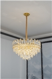 Aimi factory cheap price Newest design hot sell modern gold frame K9 crystal chandelier lighting wit