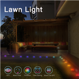 Smart LED Lawn Strip Light : 10M 15M RGBIC+W Tuya App Sync with Music IP65