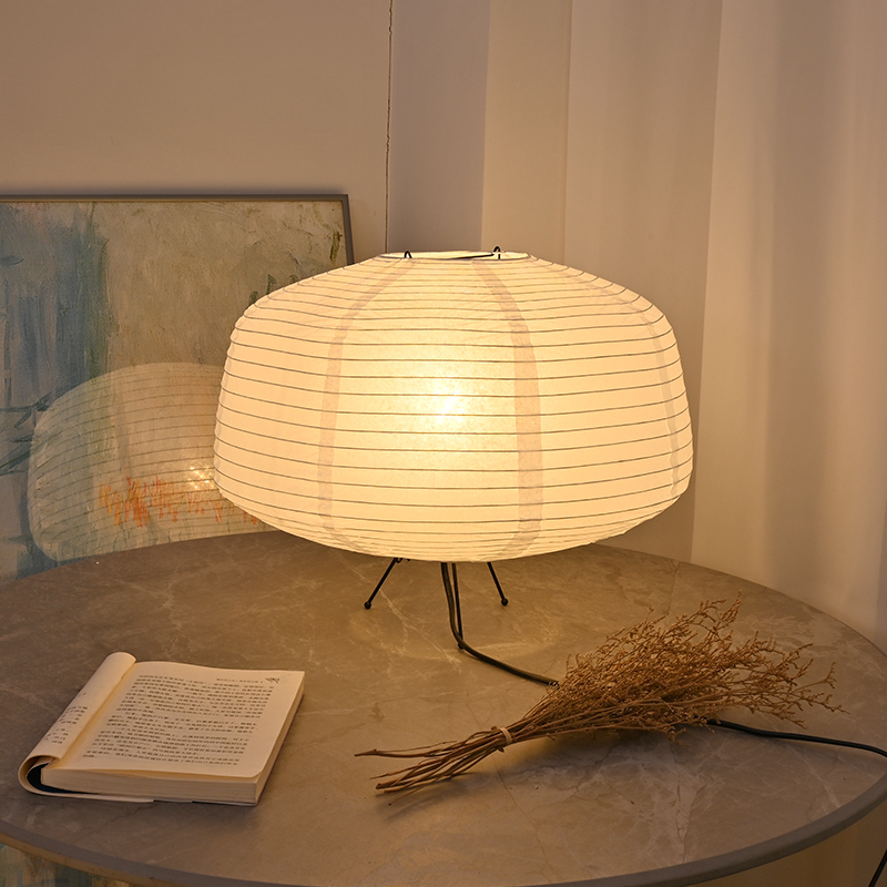 Japanese style rice paper table lamp