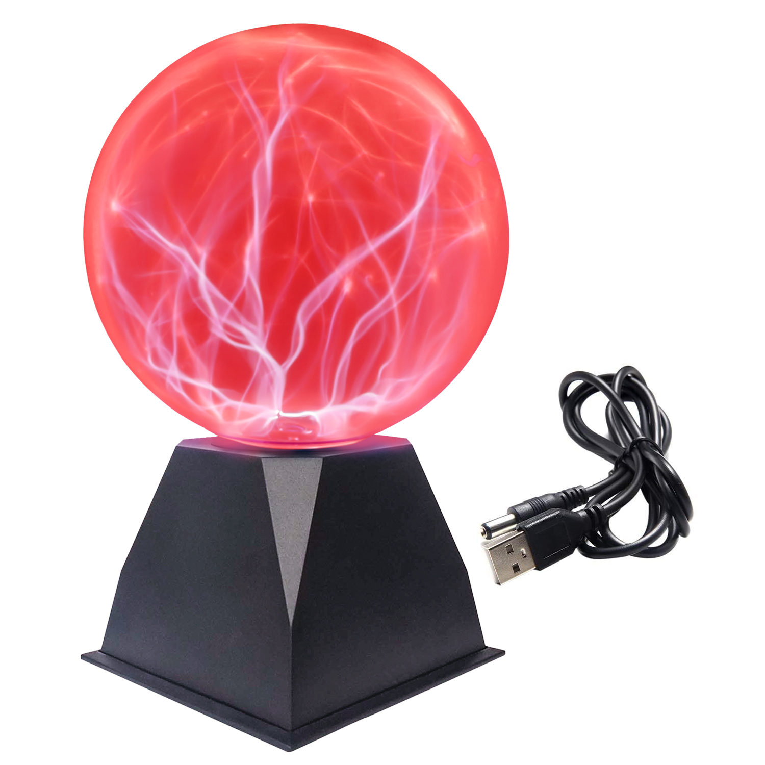 6 inch plasma ball with red light