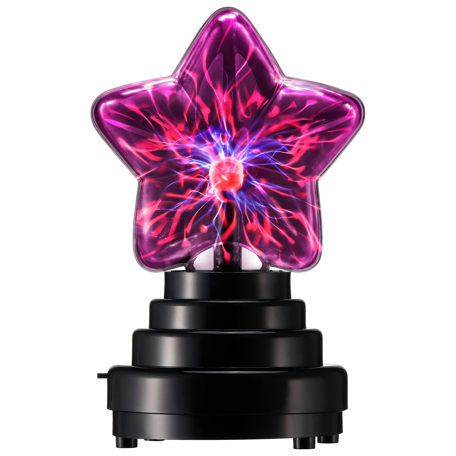 3 inch star-shaped plasma ball with red light