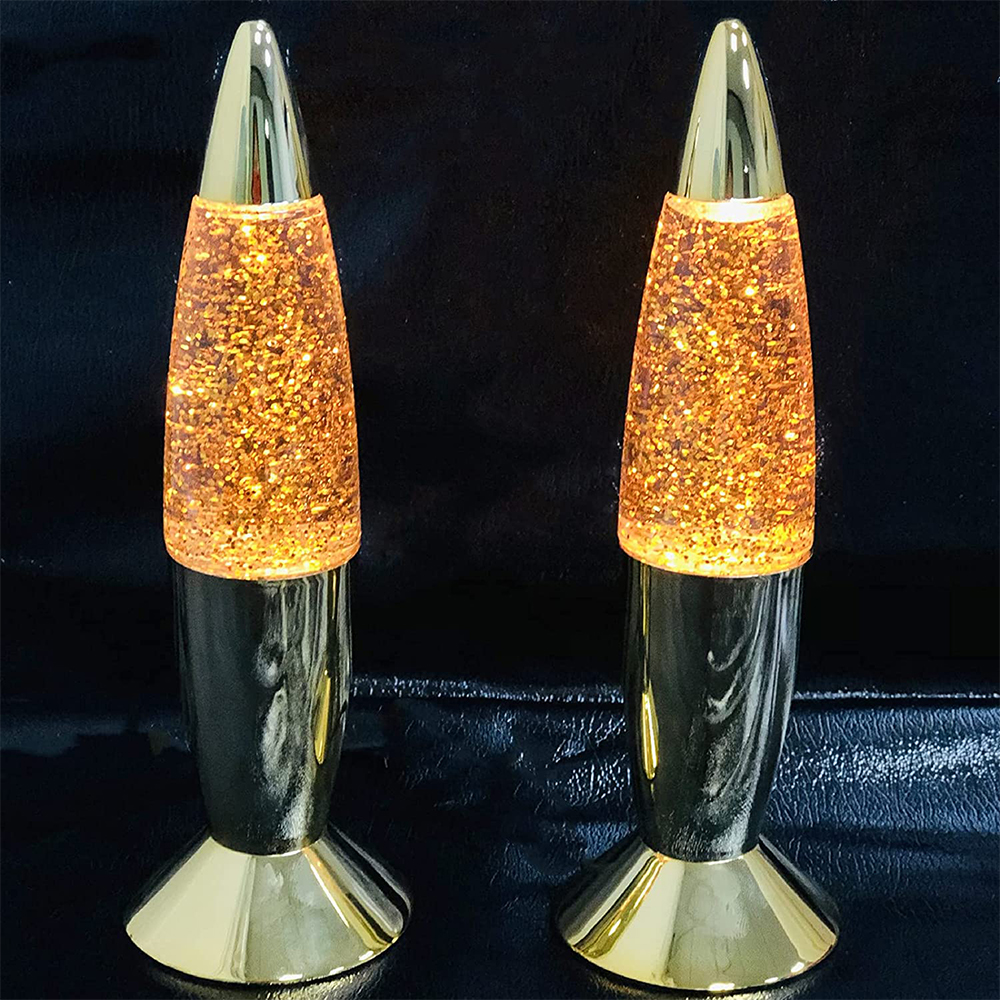 15 inch led lava lamp with gold
