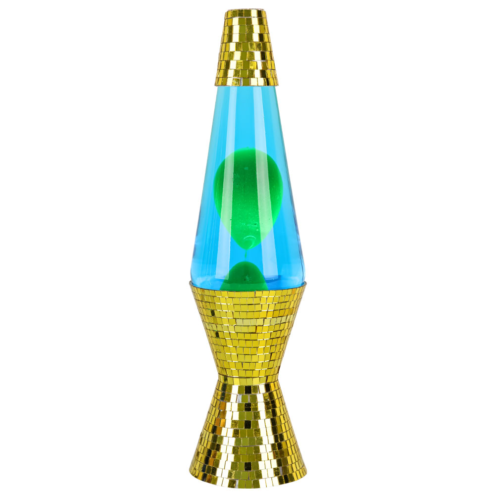 15 inch yellow prismatic base lava lamp with clear water