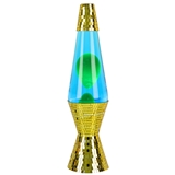 15 inch yellow prismatic base lava lamp with clear water