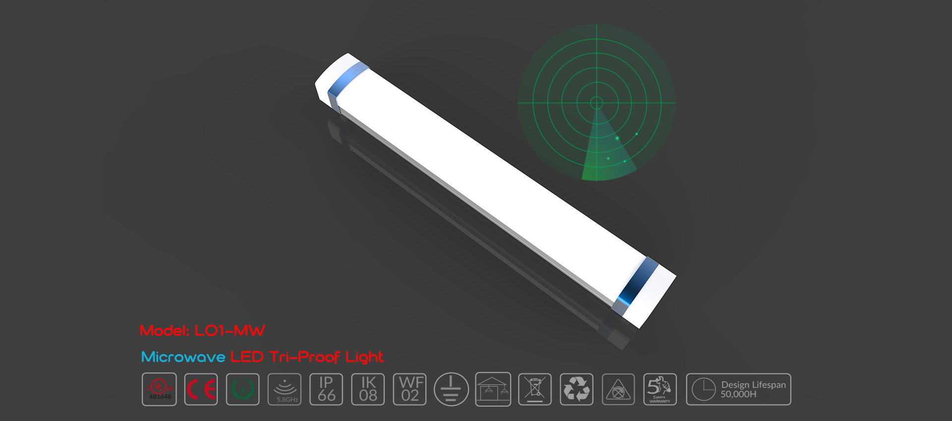 LED Tri-proof Light L01-MW