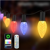 Smart APP C9 Christmas String Lights Multicolor Outdoor 25 LED Strawberry Xmas Tree Indoor for Patio