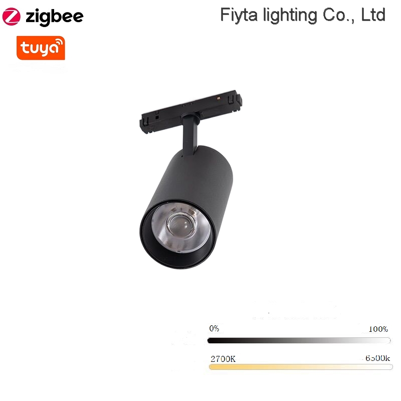 FiytaLED Zigbee Tuya Spot Type Magnetic Track Light 6W 12W 18W 24W LED Track Light Factory