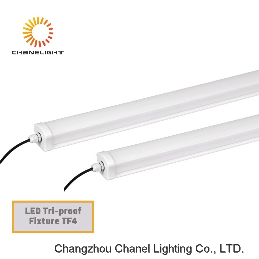 CT-TF4 40W 6000lm Waterproof Shop Light IP65 Industrial Tri Proof Led Vapor Tight Light Fixture
