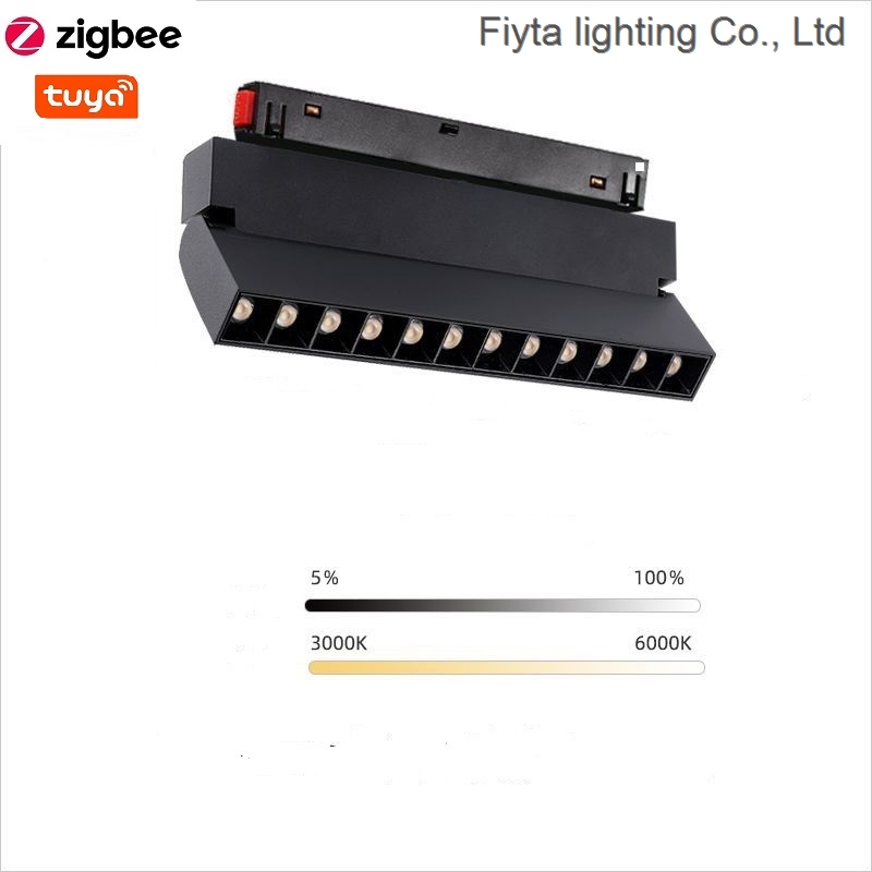LED Track Light Zigbee Tuya Fold Type Magnetic Track Light 6W 12W Shenzhen Manufaturer