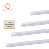 LED T5 Integrated Fixture Indoor Lighting T5 Led Tube Light Plastic Clear Cover 18w Linkable Integra