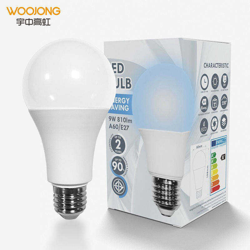 WOOJONG Hot Sales A60 7W 9W 10W 12W 3000K-6500K Led Light Bulbs