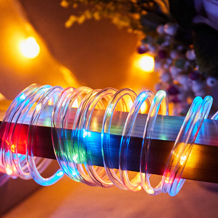 100 LEDs Rope Tube String Lights Outdoor Garden Garland Fairy Lights For Christmas Yard Decoration