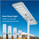 IP66 Sustainable Integrated All-in-one Solar Street Light Inbuilt MPPT Charge Controller