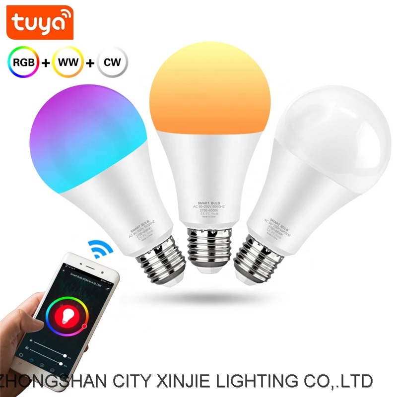 RGB BULB LIGHT Smart bulb LED Bulb 9W 12W 15W RGB Compatible With Alexa Tuya Google