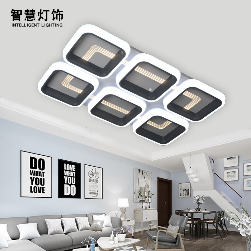 Manufacturers directly for LED ceiling lamp square living room headlamp home creative bedroom lamp