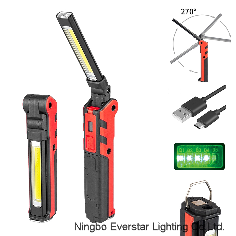 3W XPE LED+5W COB Rechargeable Work Light