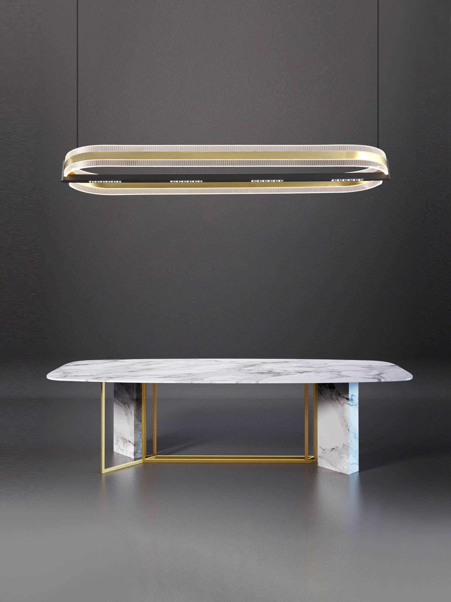 Ring designer Italian minimalist intelligent ring restaurant main light