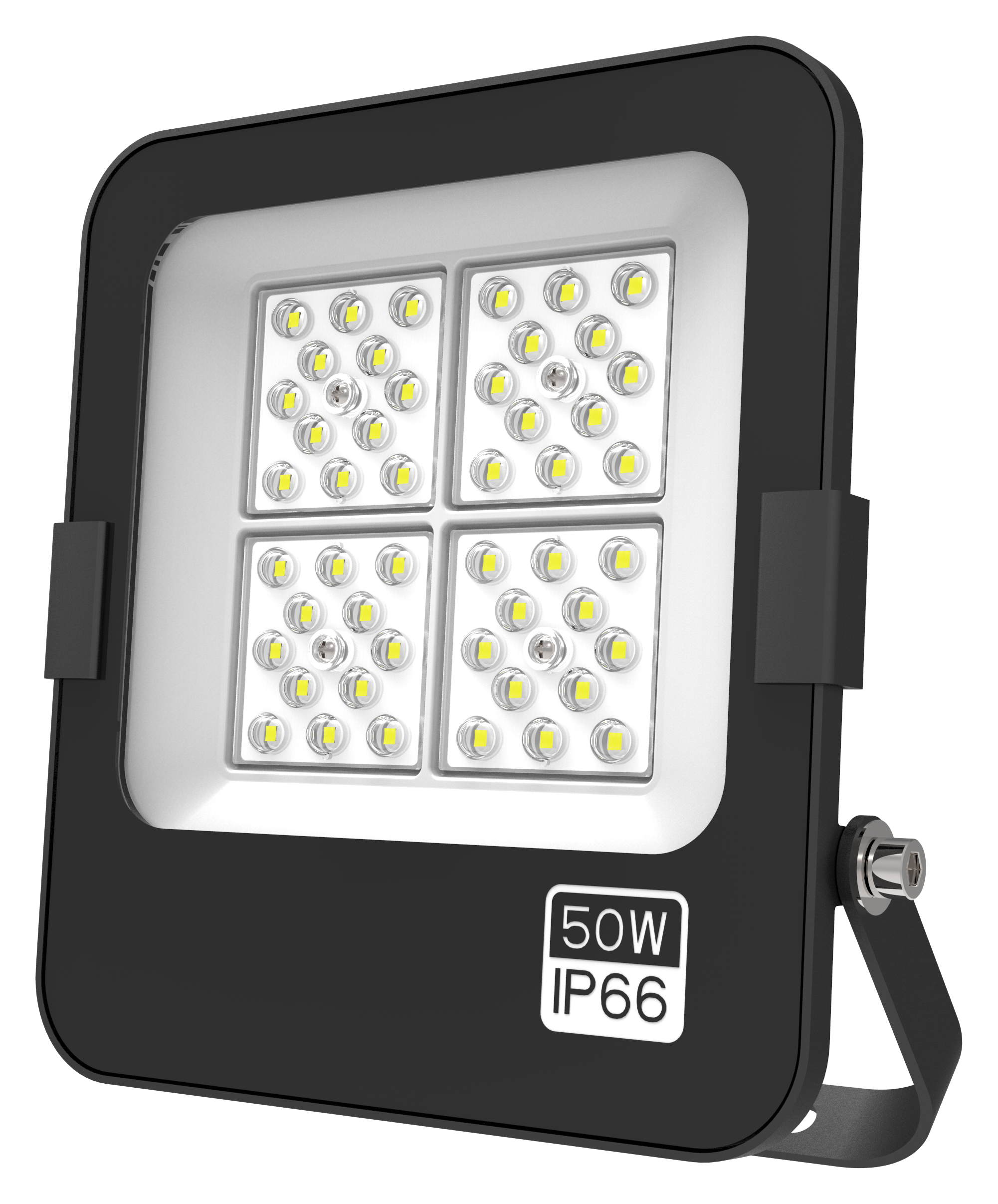 LED Flood Light 50W 100-240V 50 60Hz PF0.9 Ra80 SDCM6 Efficacy105Lm W Beam Angle 90 Degree IP65