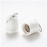 E27 White Porcelain Bulb Base Ceramic Lamp Holder