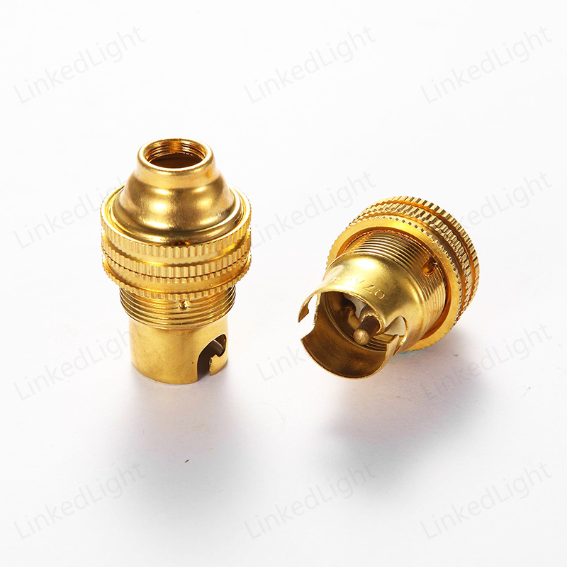 BS SAA Copper Brass Light Bulb Lamp Socket B15