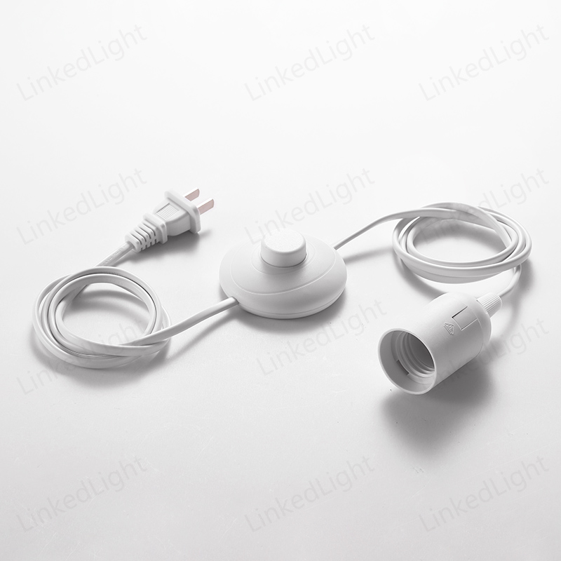 Plug E27 Socket Lamp Holder Cord Set with Switch